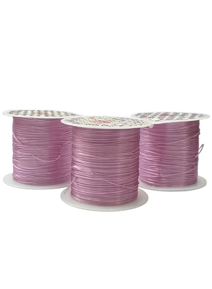 3-Piece Jewelry Cord Elastic Bracelet Rope or Beading Cord