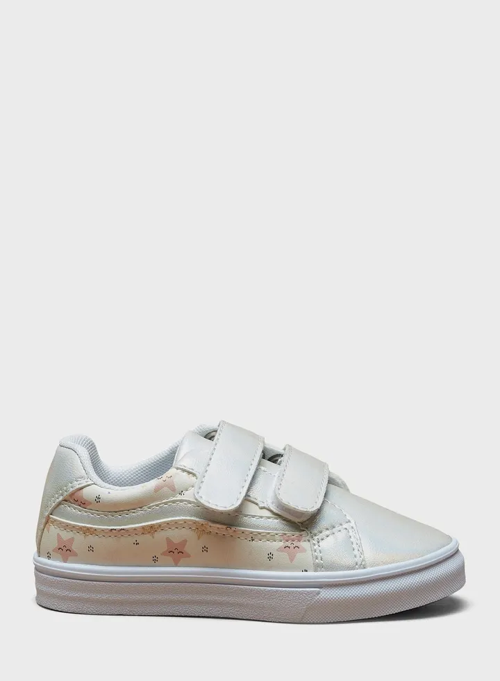 Kids Graphic Low Top Velcro Sneakers