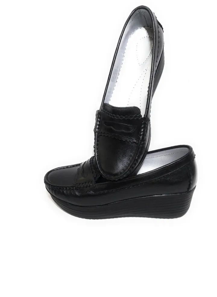 Women`s Leather Shoes 5 cm sole