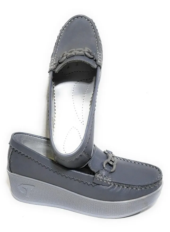 Women`s Leather Shoes 5 cm sole