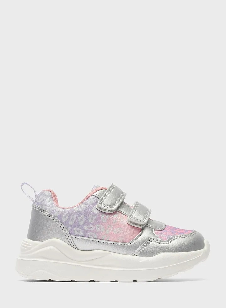 Kids Graphic Low Top Velcro Sneakers