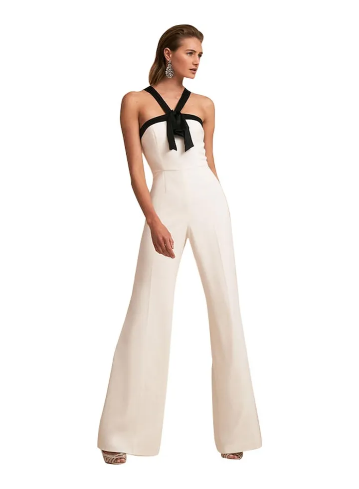 Stylish Sleeveless Jumpsuit White