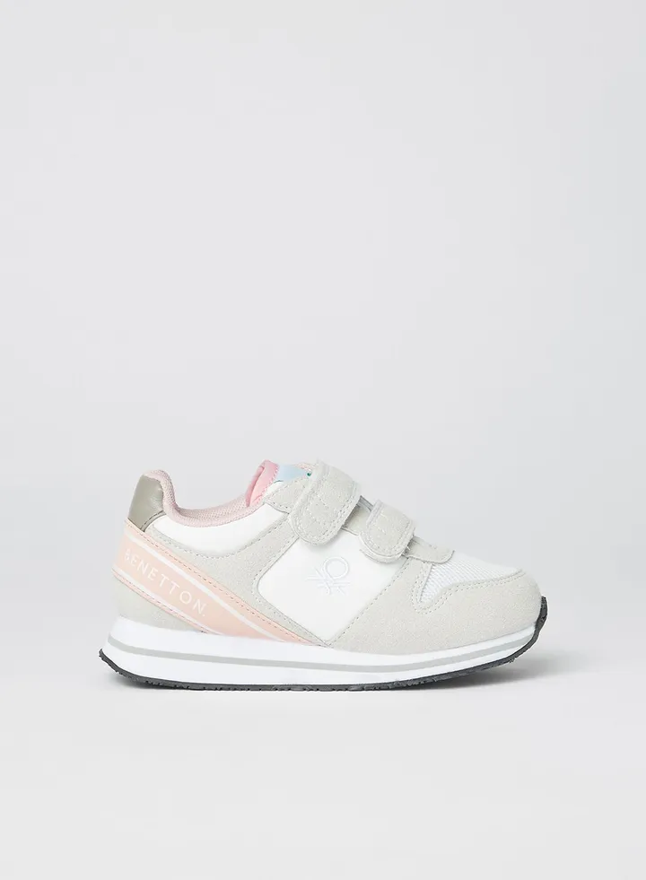 Kids Colourblock Sneakers White/Lotus