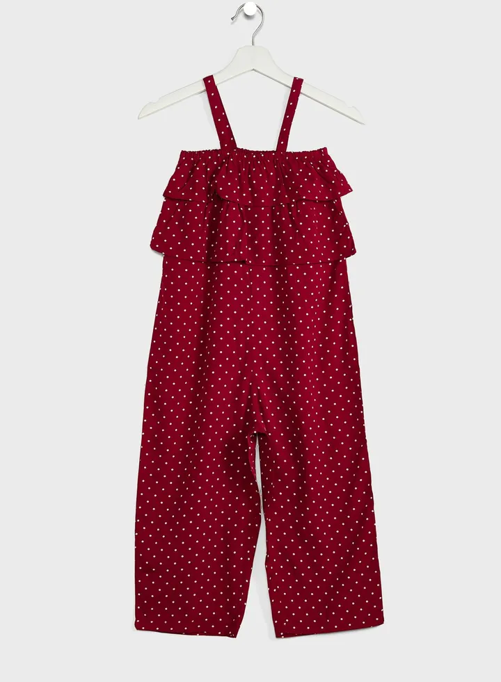 Girls Spotted Jumpsuit