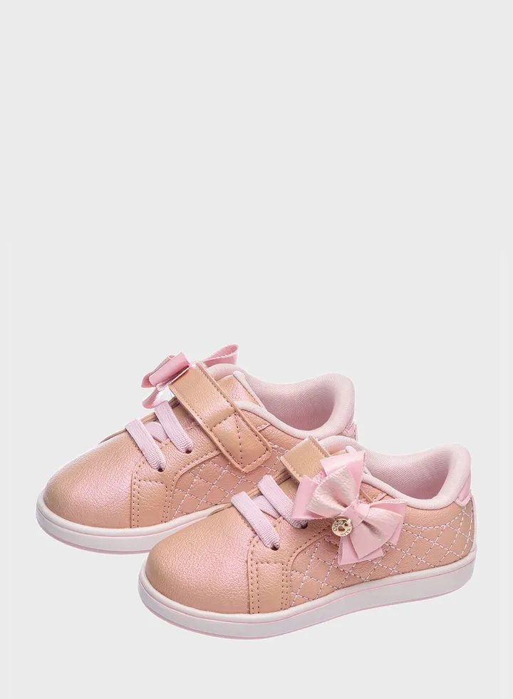 Kids Side Bow Low Top Sneakers