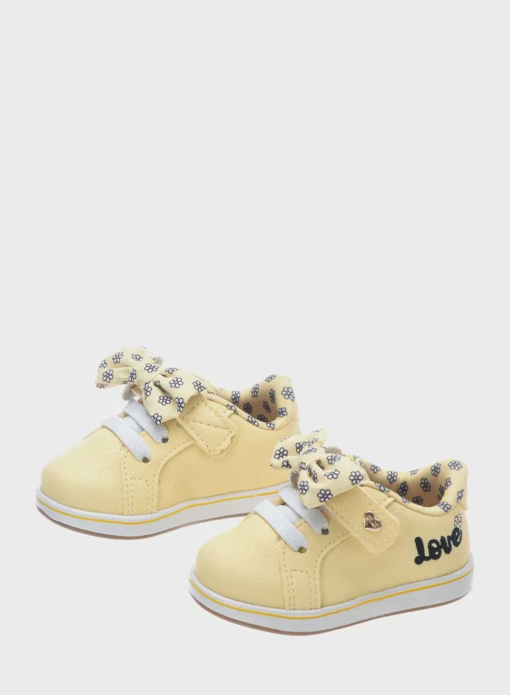 Kids Front Bow Low Top Sneakers