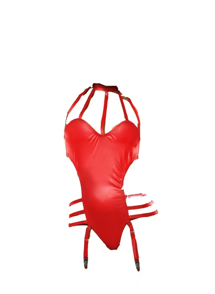 Women Cat Suit One Piece Metallic Skinny Club wear Costume.