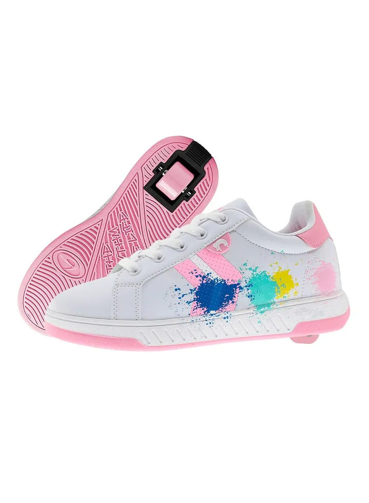 Shoes with Wheels for Kids White and Pink 2180373