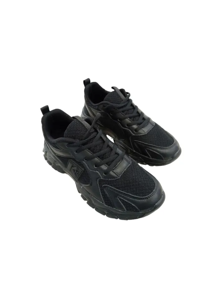 Kids King Boys Girls Breathable Running Black Back to School Uniform Sneakers