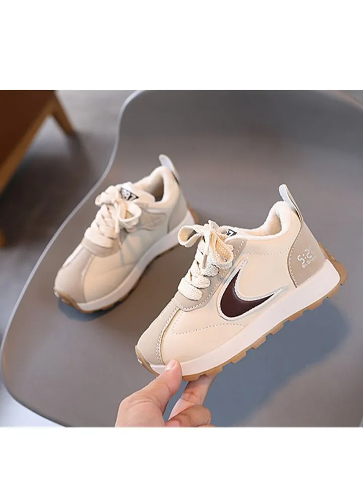Add Velvet Sneakers Boy Gump Shoes Beige