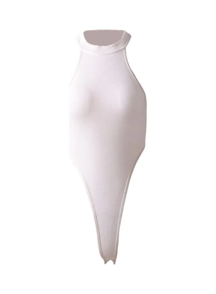 Blouse Stretch Jumpsuit White