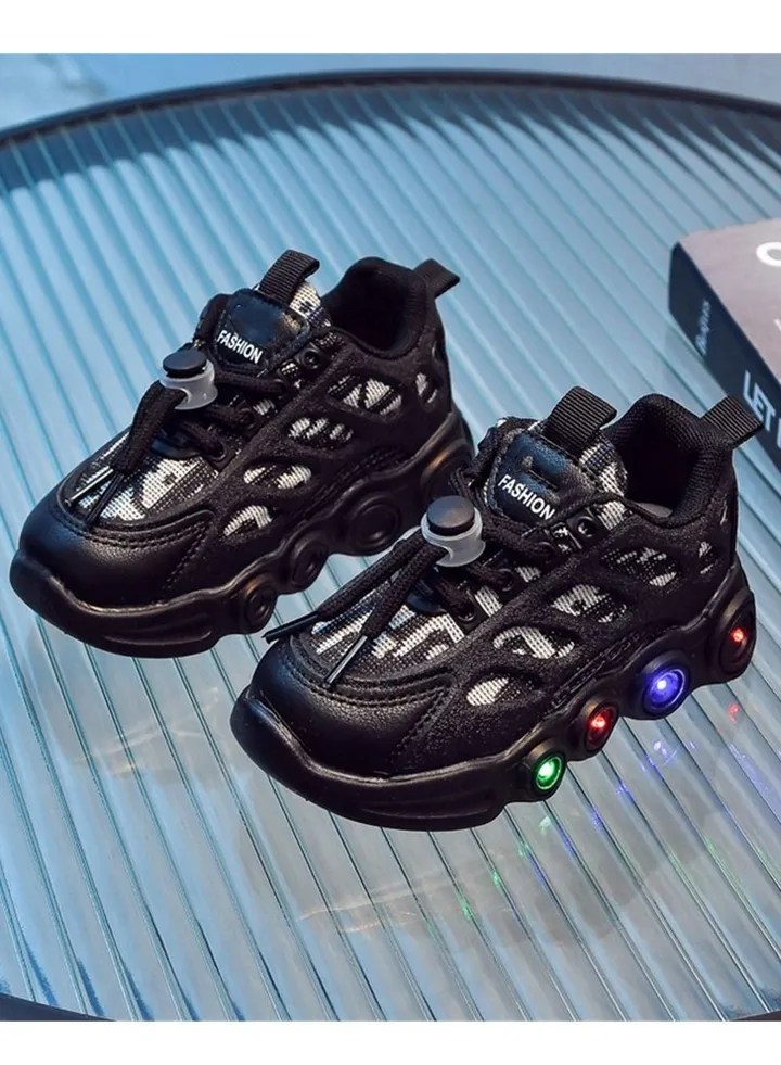 Children's Luminous Shoes Casual Sports Shoes Black