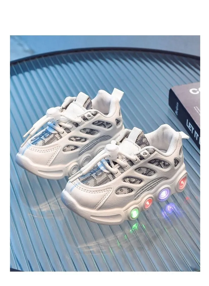 Children's Luminous Shoes Casual Sports Shoes White