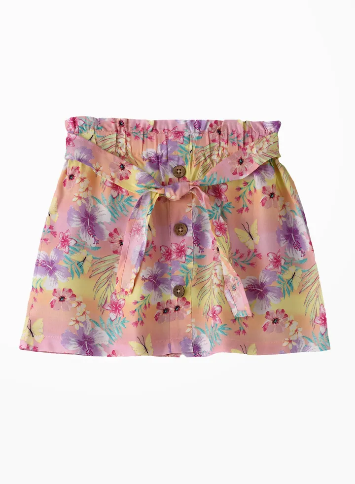 Sunshine Twirls: Girls' Flowy Skirt Breezy Comfort & Summertime Flair
