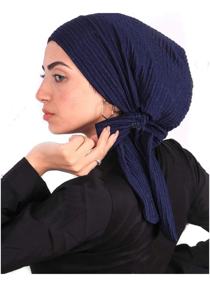 Women's turban, women's hat, ladies' hijab, women's overalls, ribbed plisse, bonnet, hat, head belts, women's turban, black