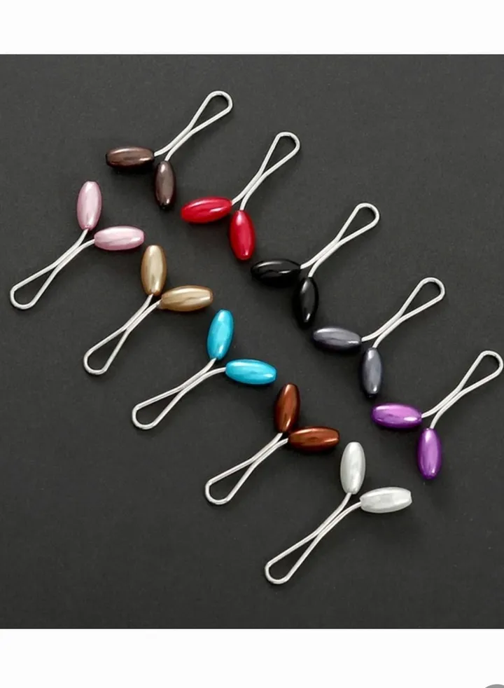 Set of six Hijab scarf women Turkish style clip pins