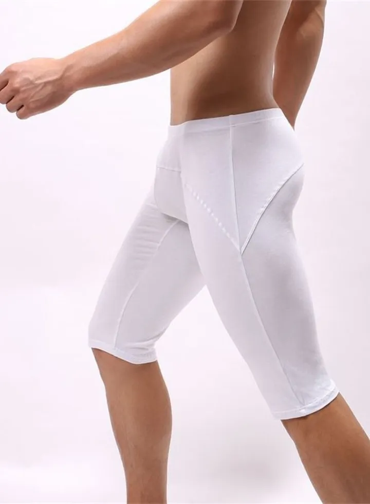 Men's Sports Fitness Tights White