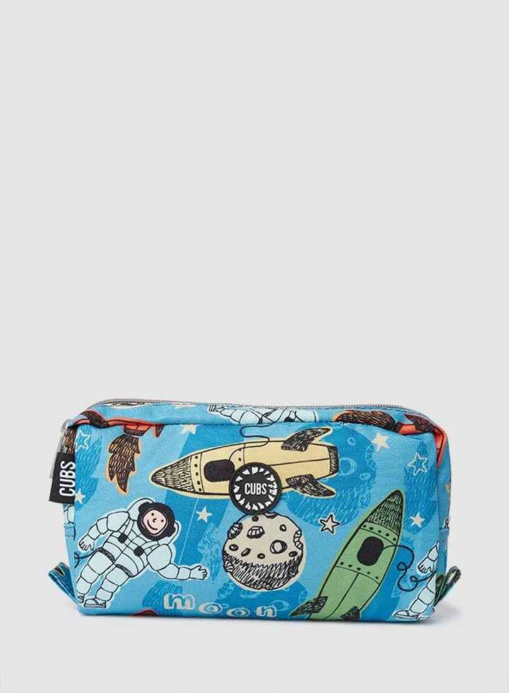 Kids Back To Space Pencil Case Blue