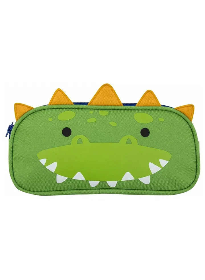 3D Dinosaur School Pencil Case Green