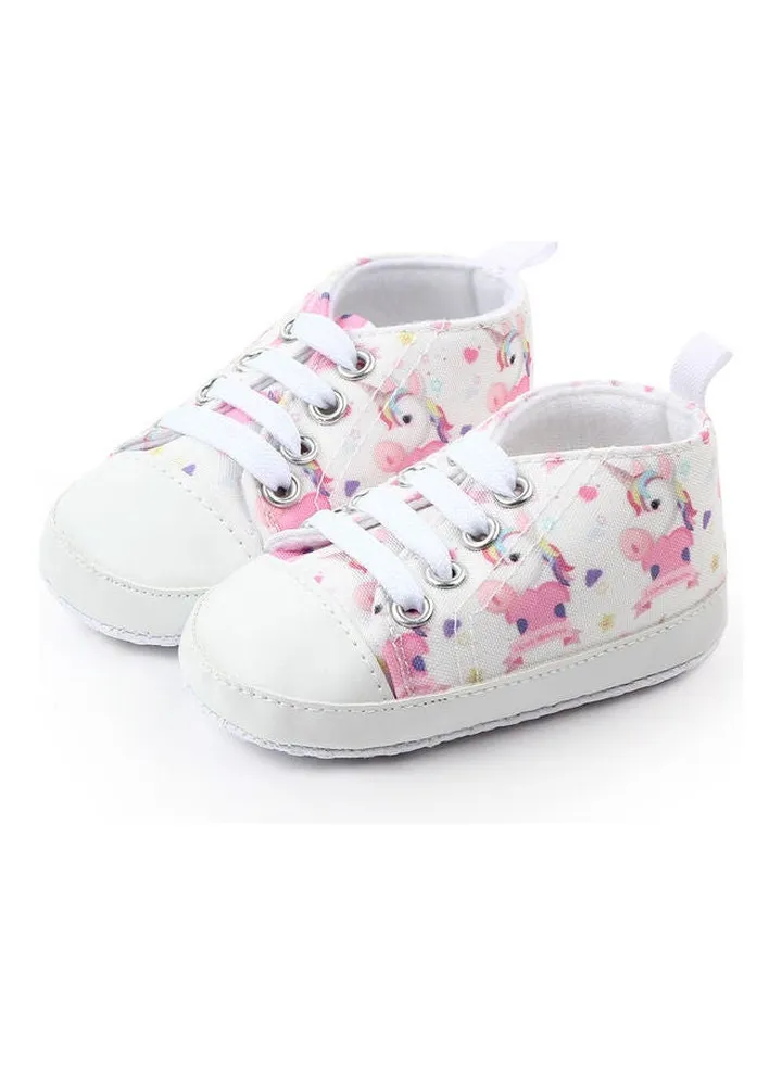Cute Cartoon Printing Shoes White/Pink/Blue