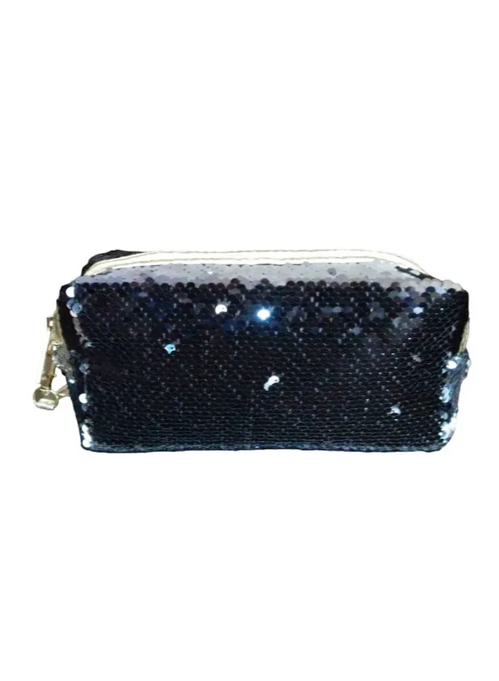 Color changeable Pencil case for girls and ladies(Black/Silver)