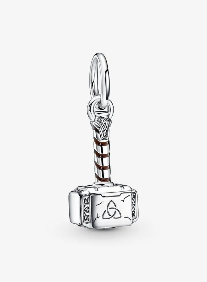 925 Sterling silver Marvel The Avengers Thor's Hammer Dangle Charm for Pandora ME/Moments Women's Bracelet 790483C01