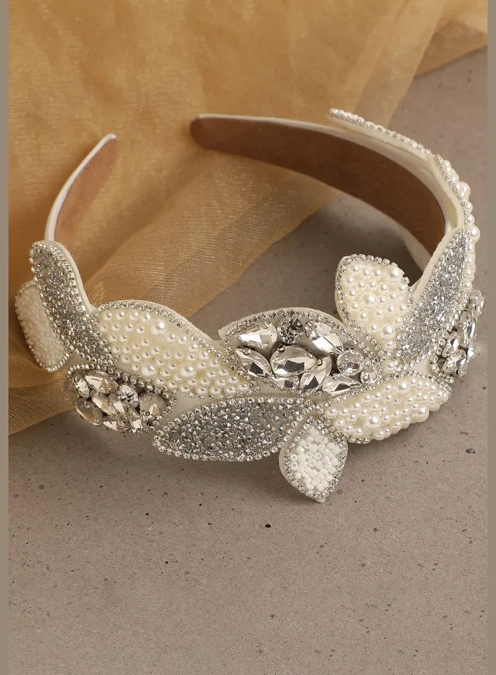 Gold Plated Designer Stone Hair Band