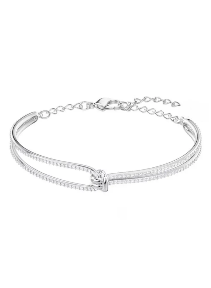 Lifelong bangle series women's rhodium plated bracelet