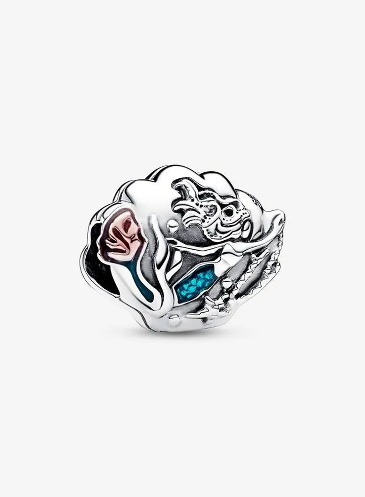 925 Sterling Silver Disney The Little Mermaid Seashell Charm for Pandora Moments Women's Bracelet 792687C01