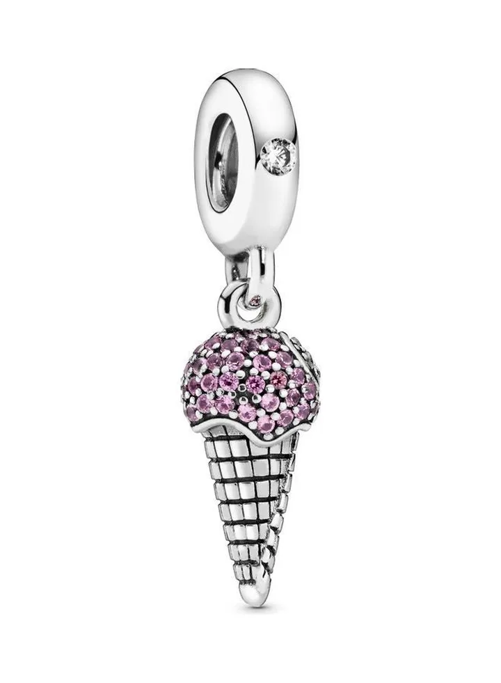 Pavé Ice Cream Cone Dangle Charm