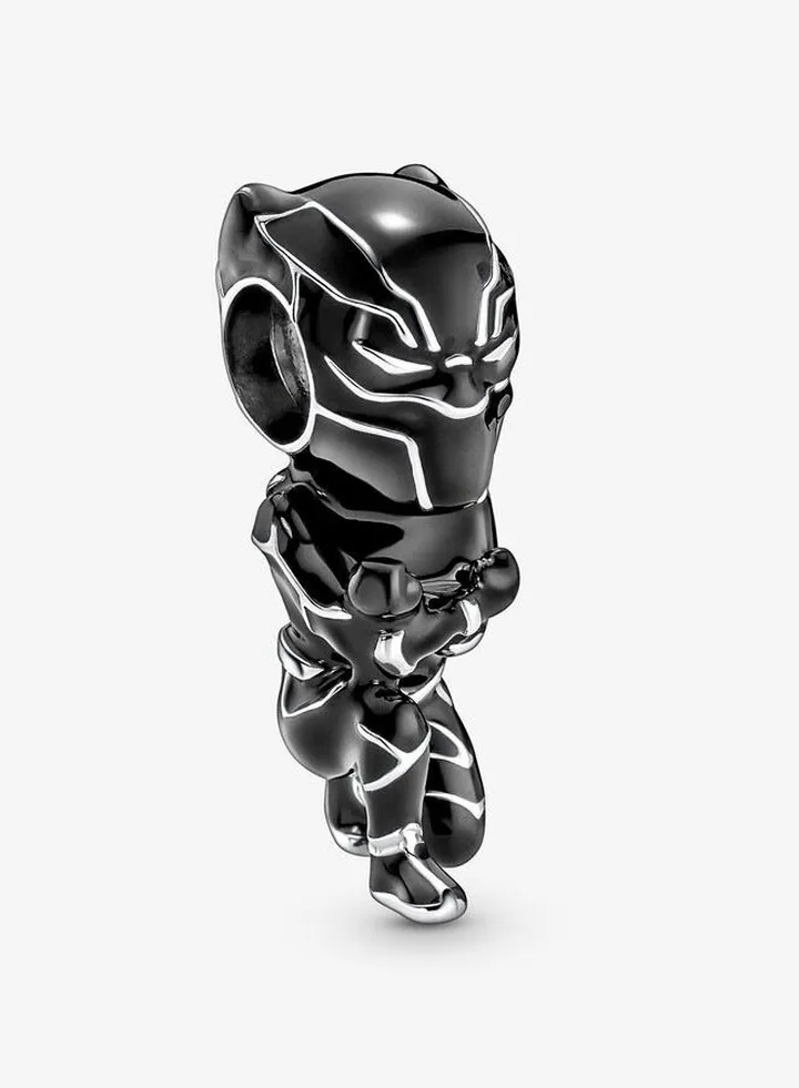 925 Sterling Silver Marvel The Avengers Black Panther Charm Moments Women's Bracelet 790783C01
