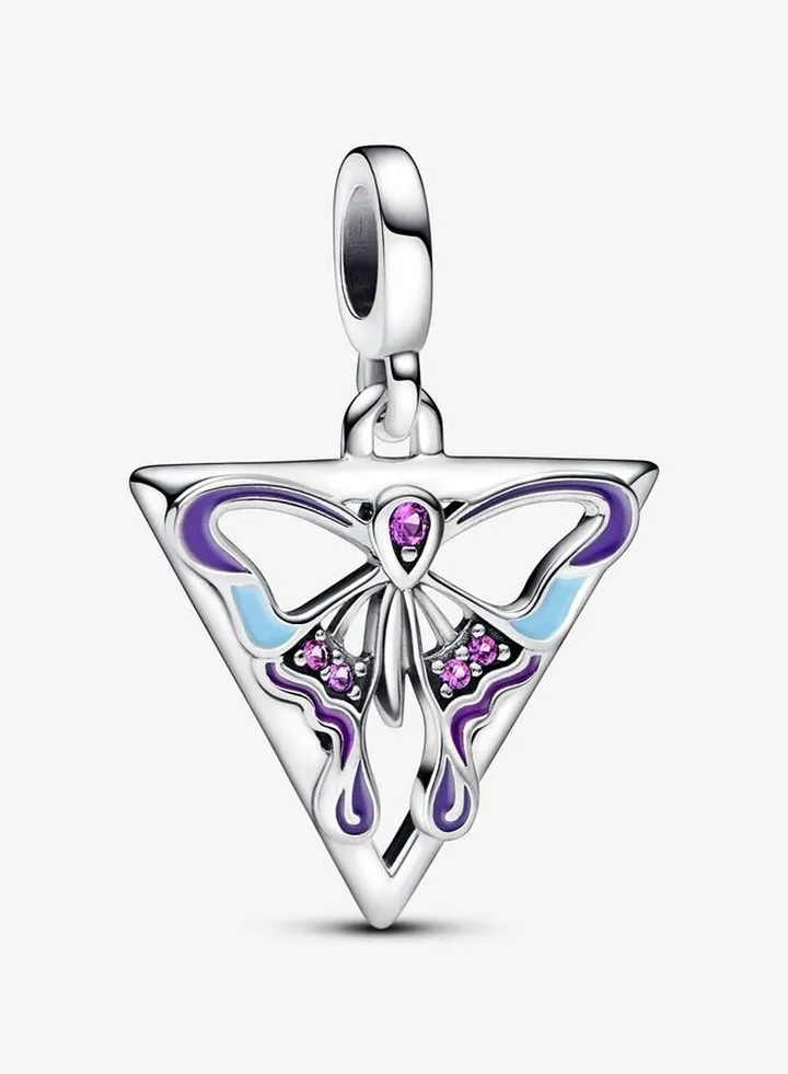 Butterfly Medallion Charm for Pandora ME Women's Bracelet or Ring 792306C01