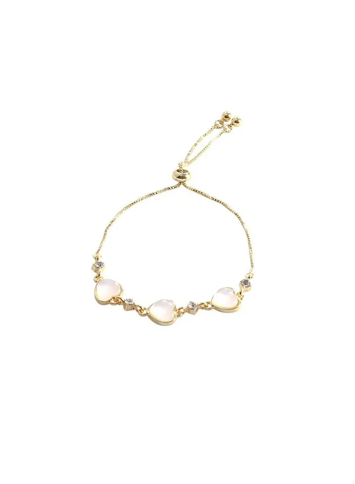 Simple Fashion Love Bracelet Personality Zircon Niche Retro Opal