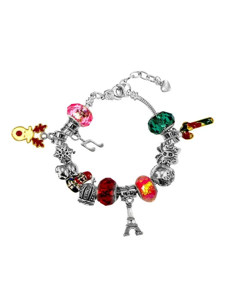 Eiffel Tower Charm Beaded Bracelet