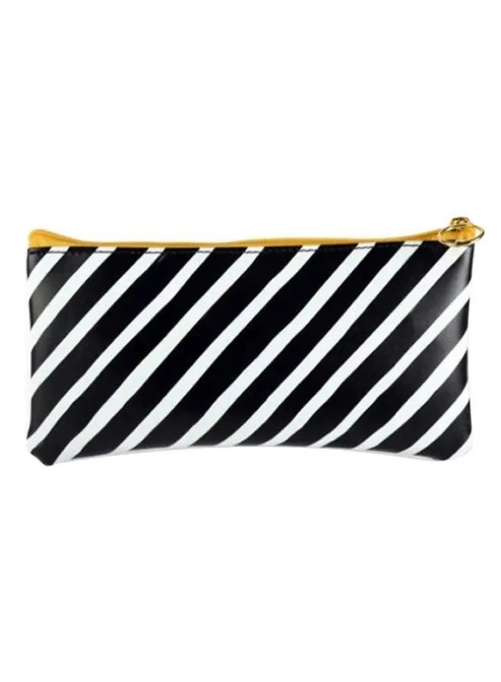 Zebra Pattern Carry Clutch Black/White/Yellow