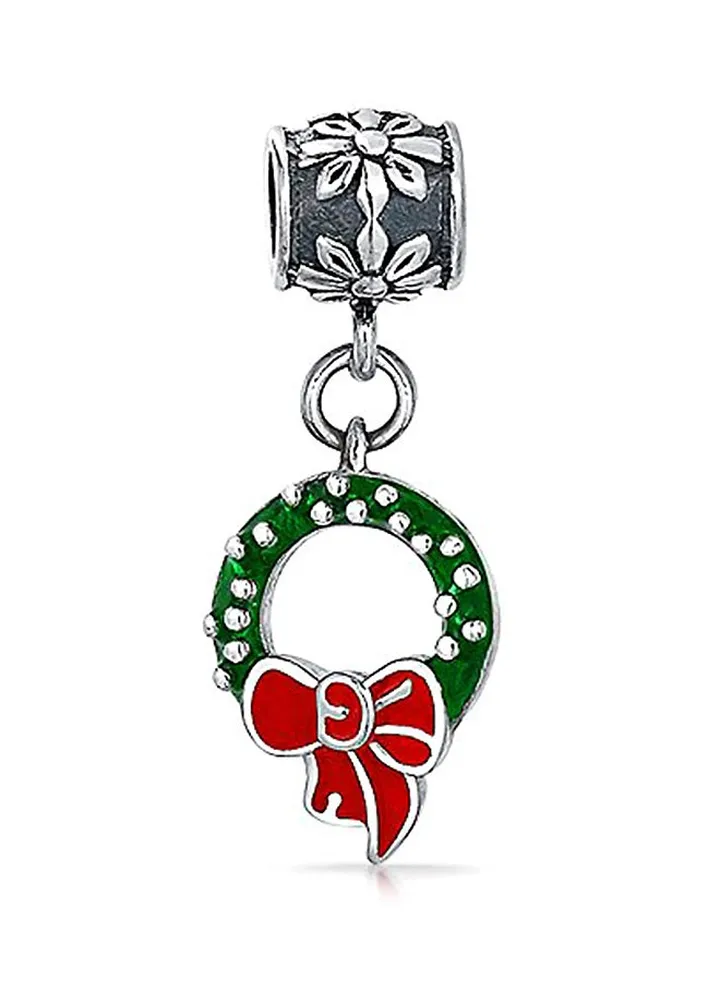 925 Sterling Silver Wreath Charm