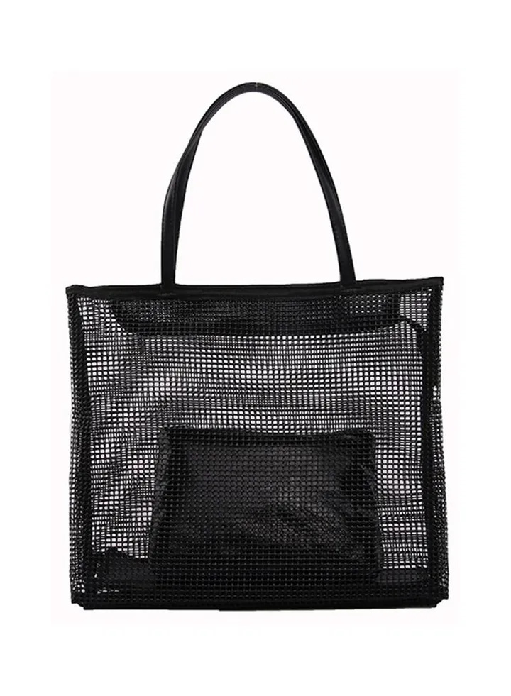 Casual Hollow Out Fashion Bag Black