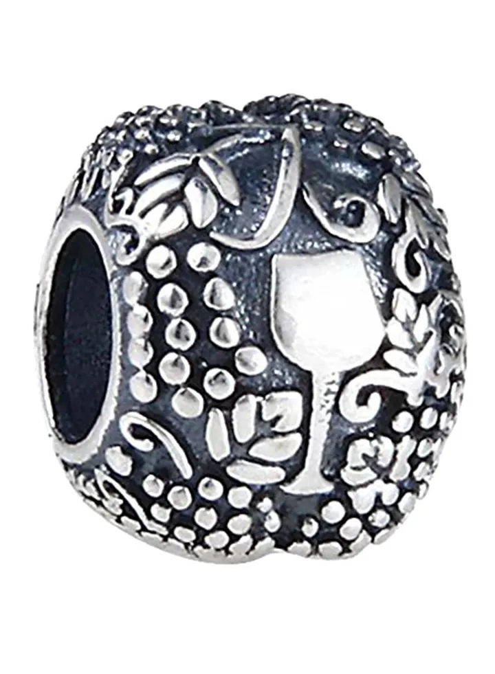 925 Sterling Silver Grape Wine Charm For Bracelet