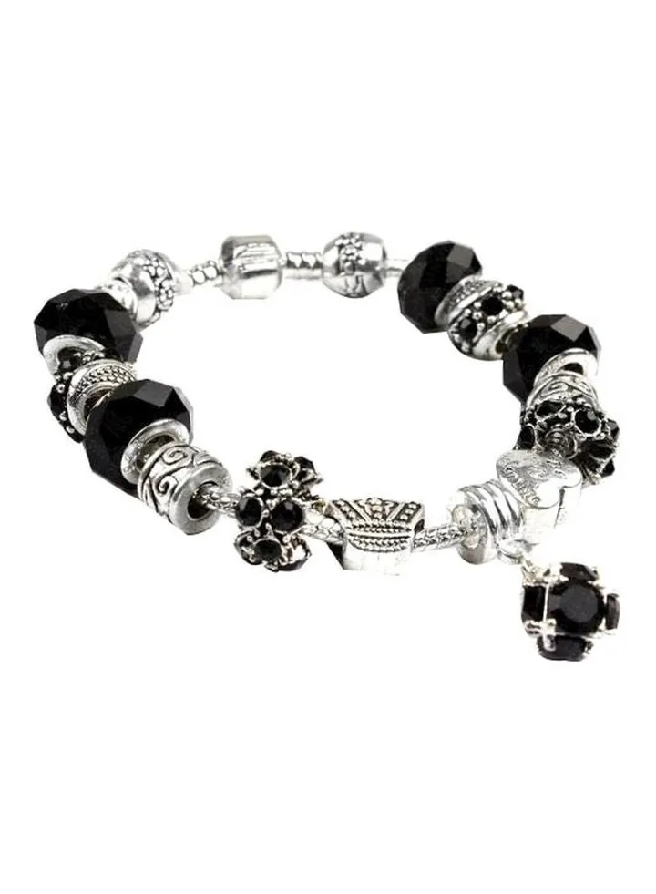 Alloy Crystal Studded Pandora Charm Bracelet