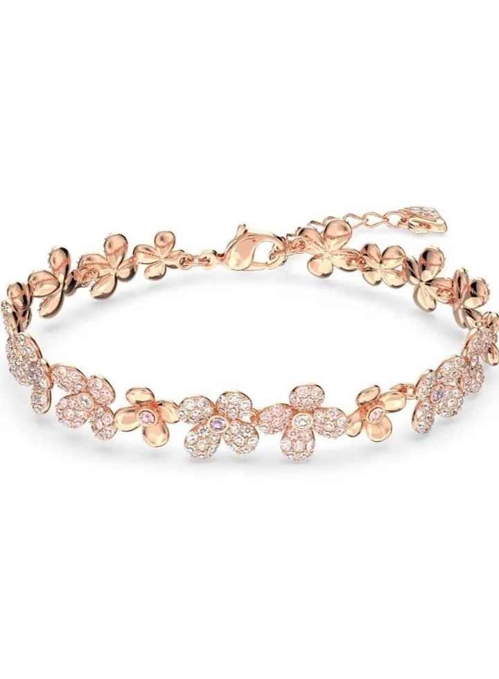 Women's Gold Flower Round Bracelet
