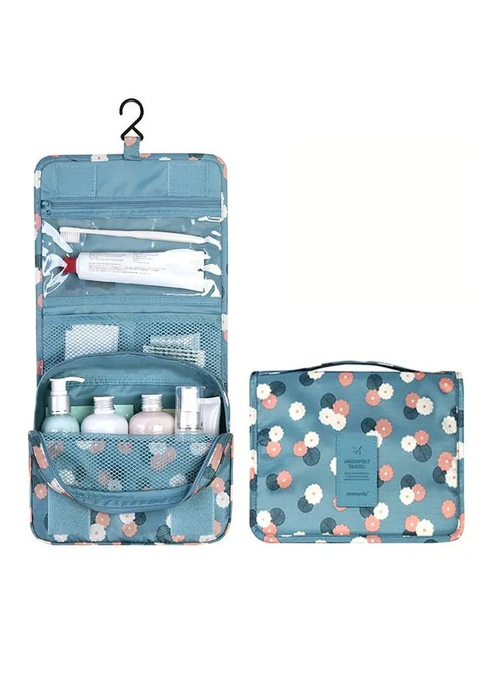 Hanging Toiletry Kit Blue/Pink/White
