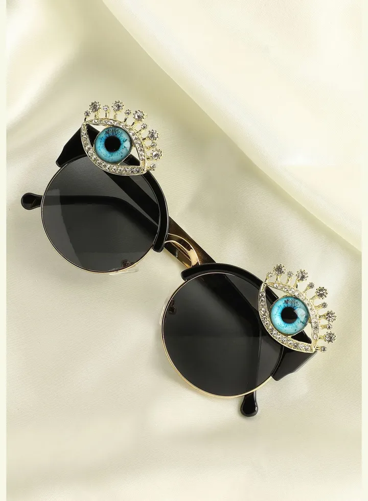Trendy Designer Stone Western Wear Sunglass For Women