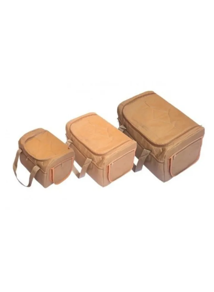 A three-piece bag set, a picnic and travel bag, a zipper bag made of Tanzanian fabric with a waterproof layer, size 55X30X30 cm
