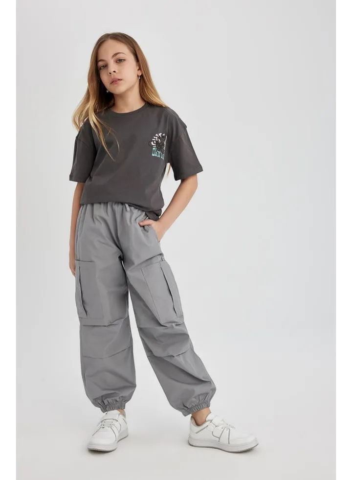 Girl Parachute Cargo Woven Trousers