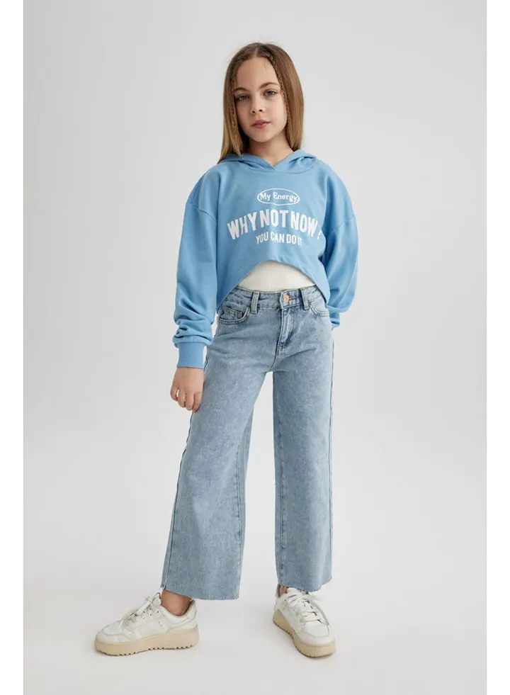 Girl Wide Leg Denim Trousers