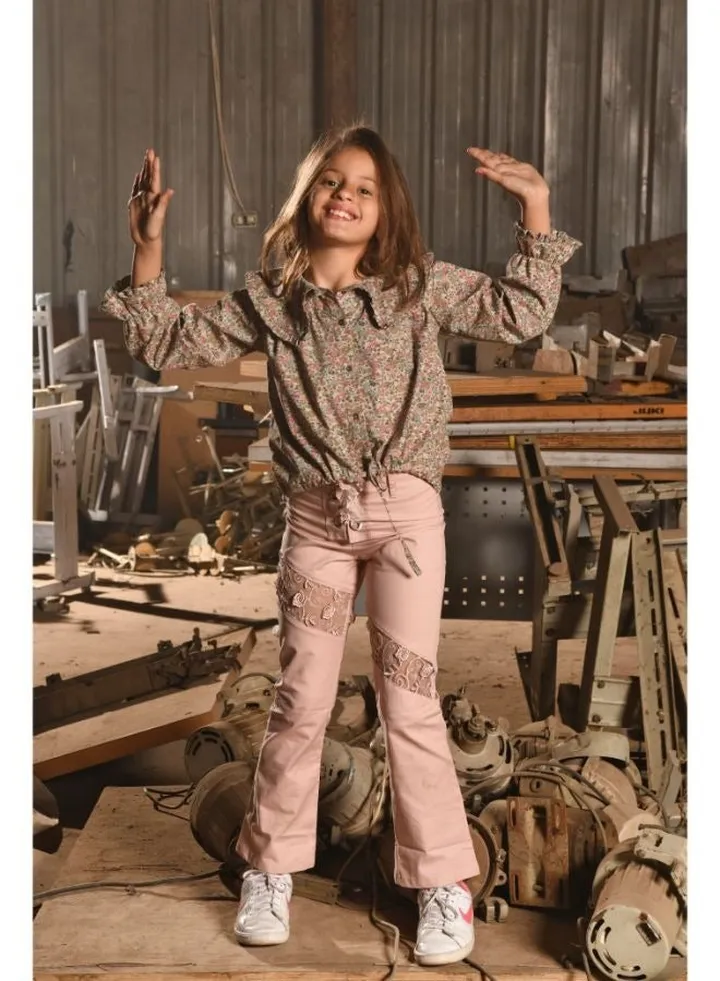 Kids Girls Pants Lace