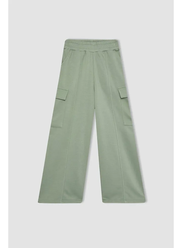 Girl Wideleg Cargo Knitted Trousers