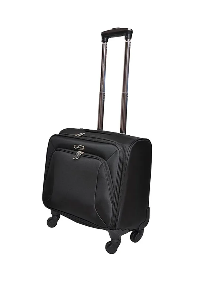 Softside Small Cabin Luggage Trolley Black