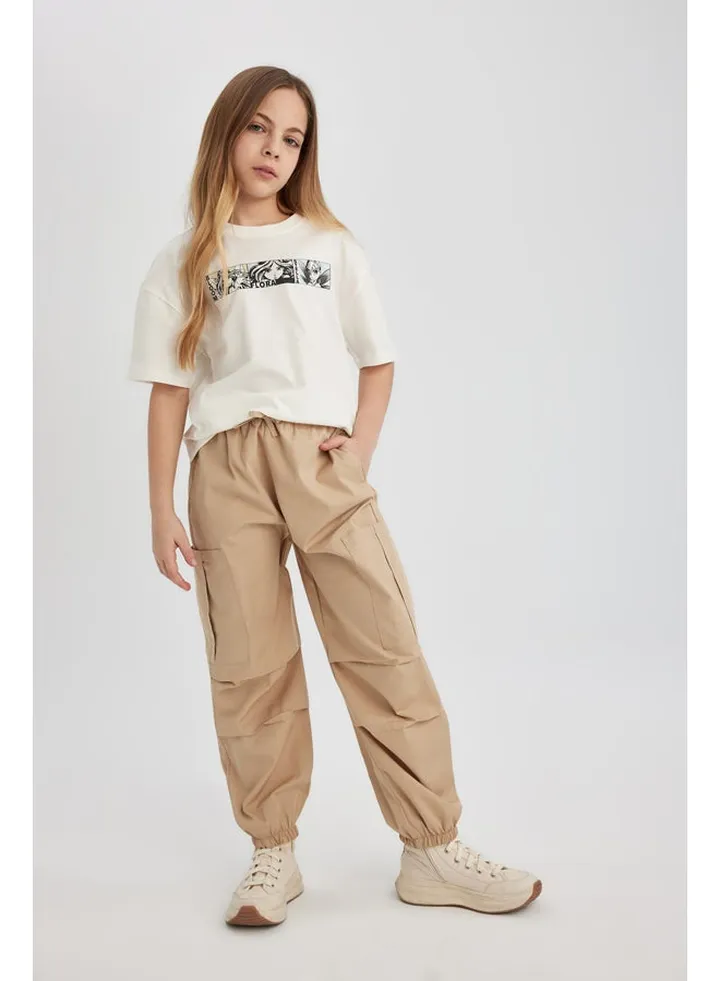 Girl Parachute Cargo Woven Trousers