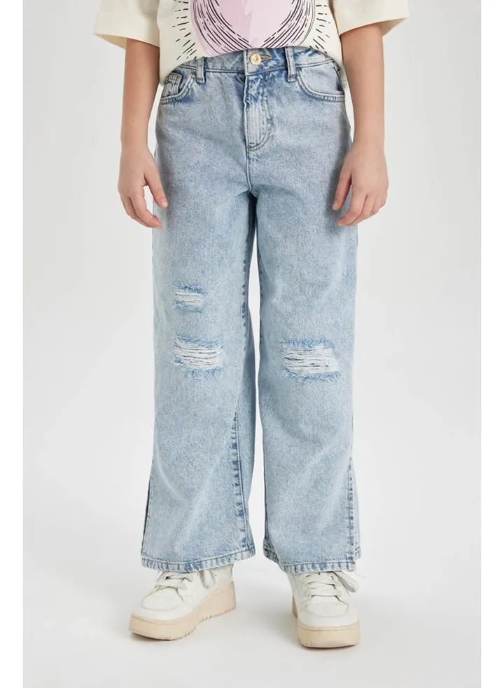 Girl Wide Leg Denim Trousers
